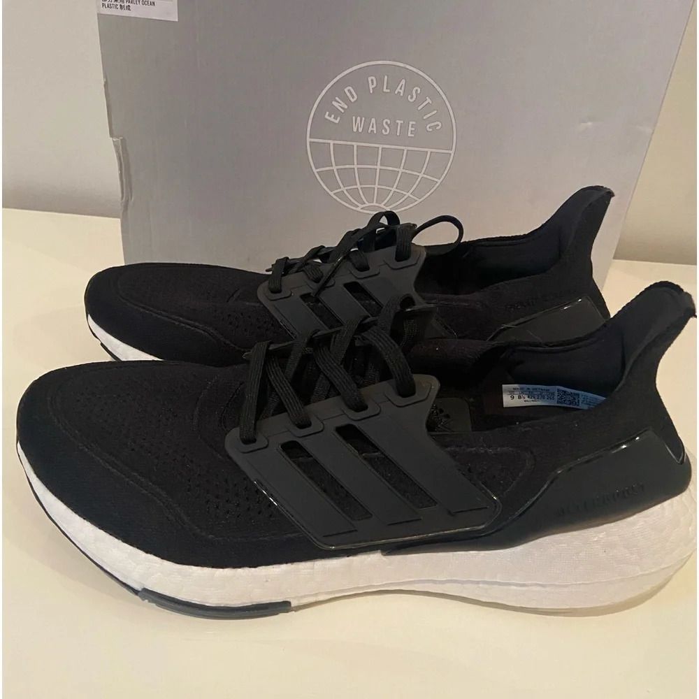 NIBAdidas Ultraboost 21 FY0378 Core Black Men's Running Shoes Sneakers US Size 9